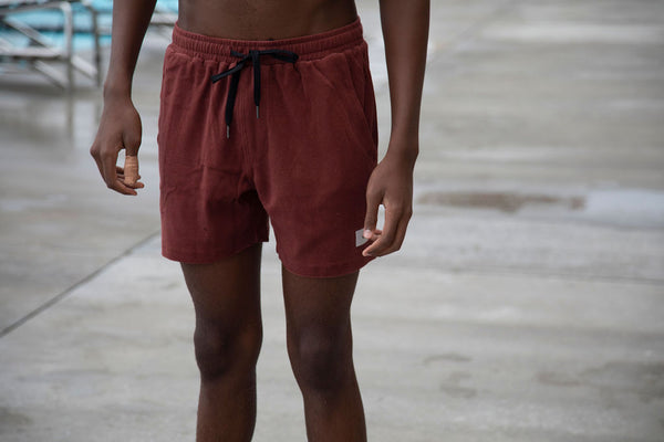 Terry Cloth Short - Burgundy