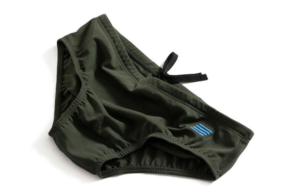 Brief - Dark Moss with Blue Logo